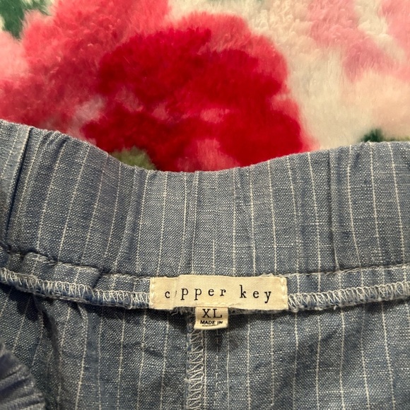 NWT Girls XL Copper Key Ruffled Stripe Shorts - Picture 5 of 7